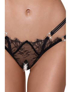 String ouvert Rio noir en dentelle - Cottelli LINGERIE  