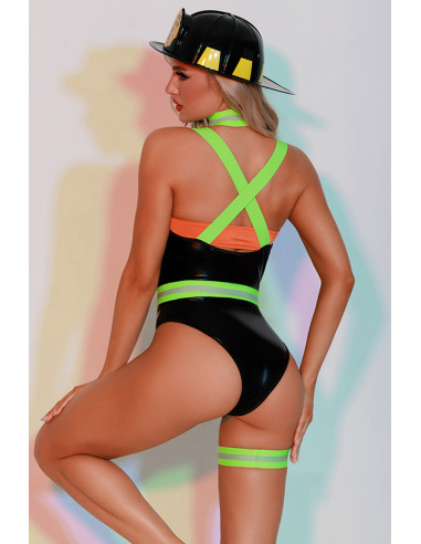 Déguisement de femme Pompier sexy 6 pièces - J Lingerie