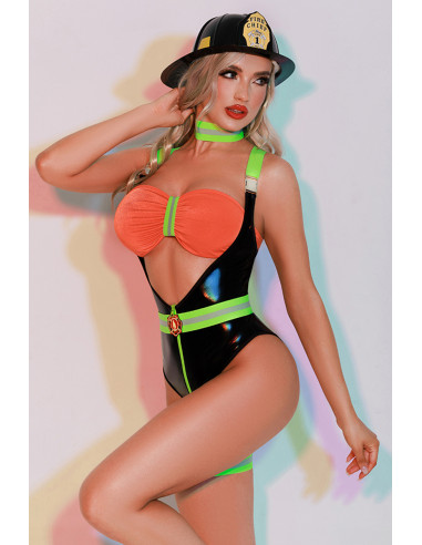 Déguisement de femme Pompier sexy 6 pièces - J Lingerie