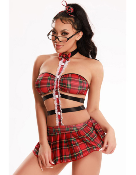 Tenue étudiante sexy 4 pièces - J Lingerie