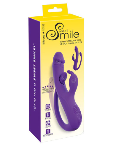 Vibro Rabbit avec tickler flexible - Sweet Smile