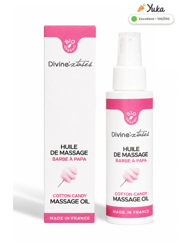 Huile de massage BIO barbe à papa - Divinextases