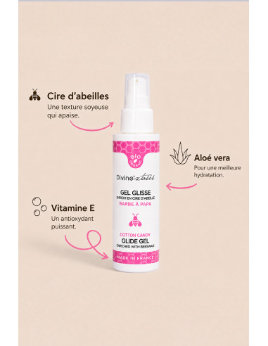 Lubrifiant Bio Barbe à papa 100ml - Divinexstases