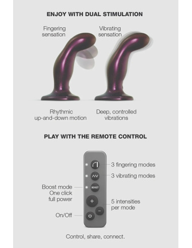 Dildo fingering et vibrant aubergine - Strap On Me