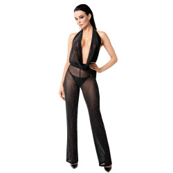 Combinaison dos nu Luminara F350 en maille pailletée