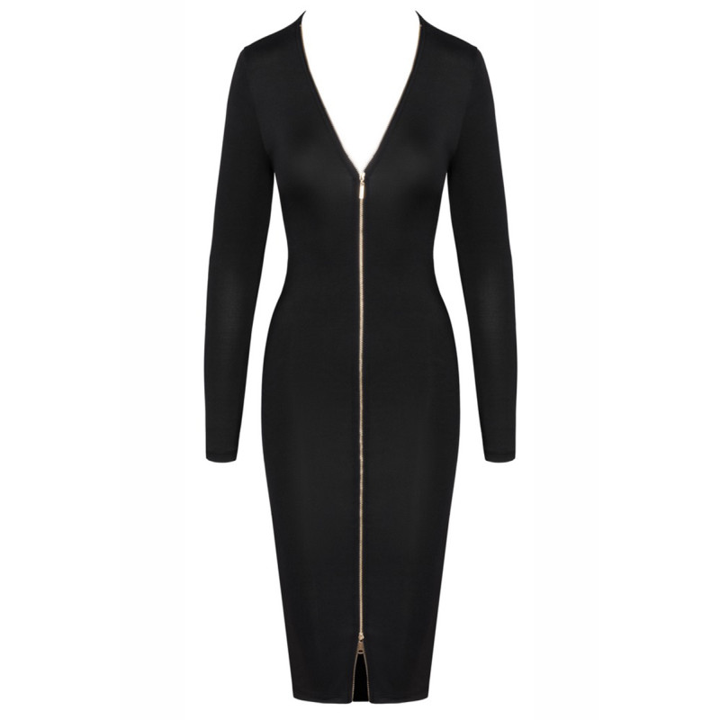 Robe noire à manches longues -  Cotelly Party