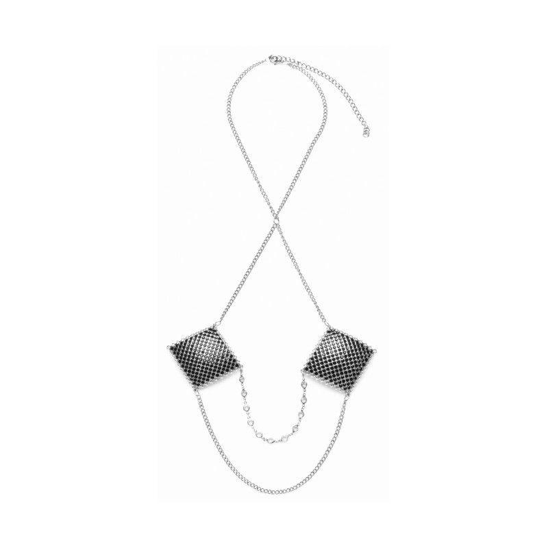 Caches tétons avec chainette de cou - Cotelli Accessoires