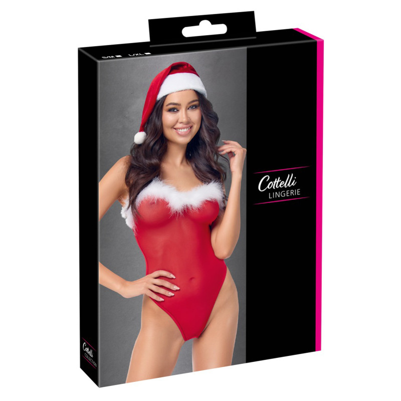Ensemble body et bonnet de noel - Cottelli Lingerie