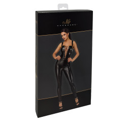 Combinaison lacée en wetlook Vixen F362 - Noir Handmade