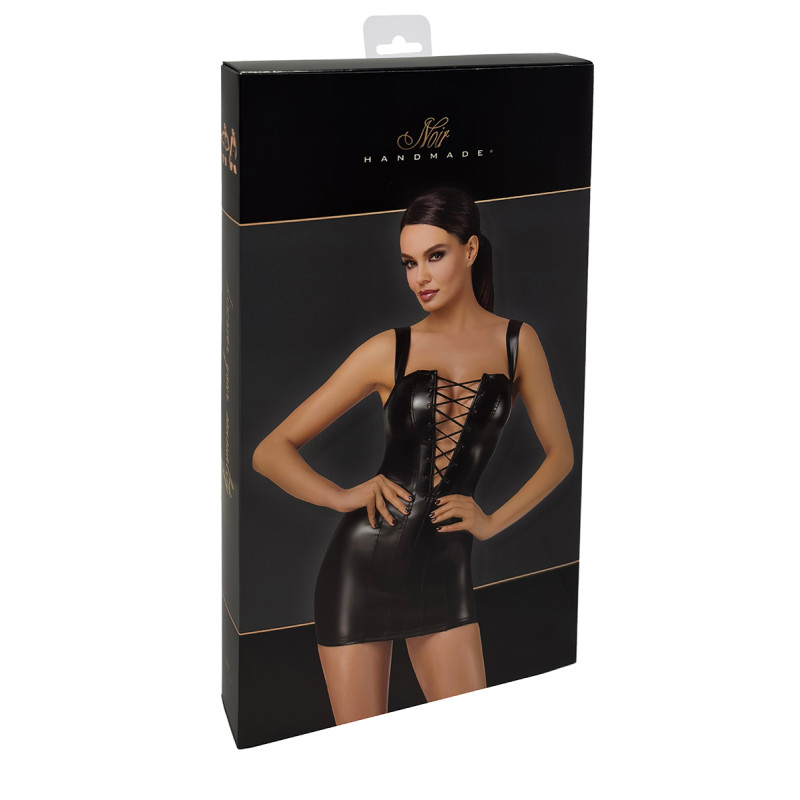 Mini robe lacée Vixen F363 - Noir Handmade