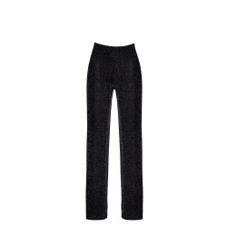 Pantalon en maille pailletée Onyx F374 - Noir Handmade