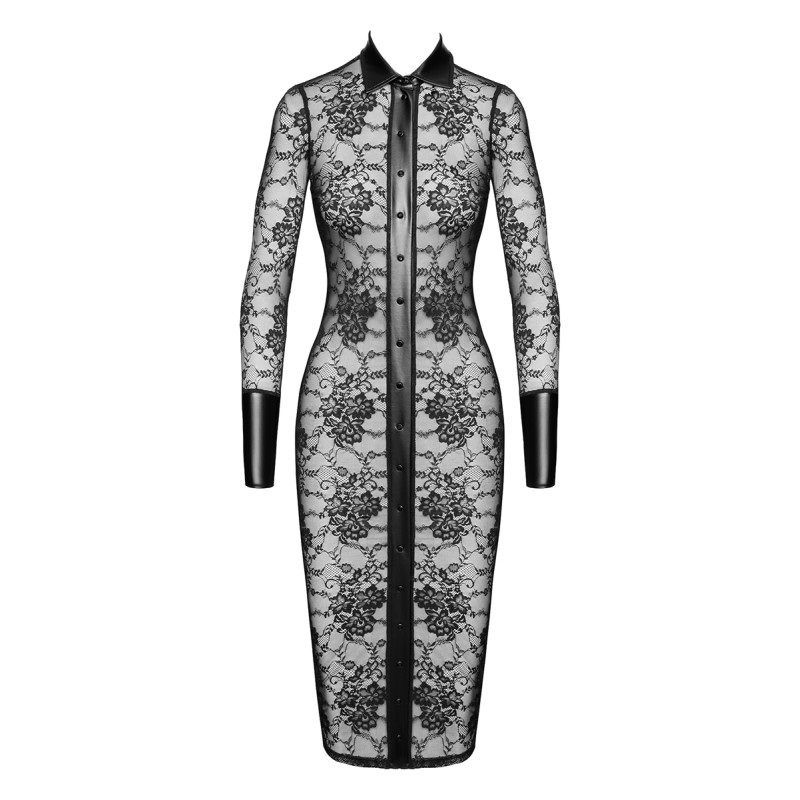 Robe fourreau Noirelle F376 - Noir Handmade