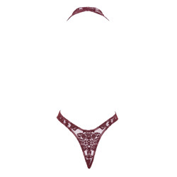 Body en tulle floqué Kink Royal F386 - Noir Handmade