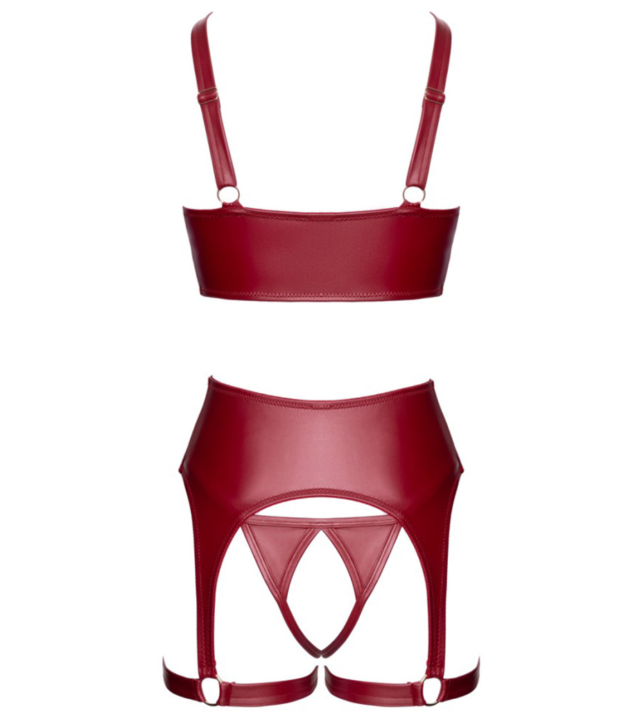 Ensemble seins nus 3 pièces Rouge - Cottelli LINGERIE
