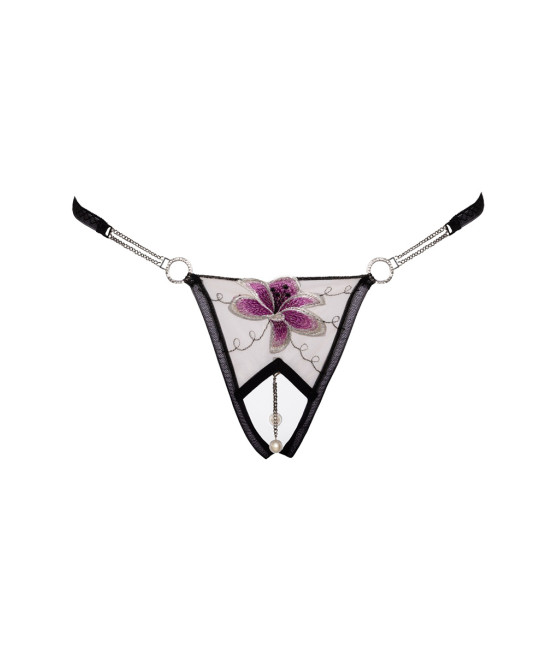 String ouvert Fleur brodée - Cottelli LINGERIE
