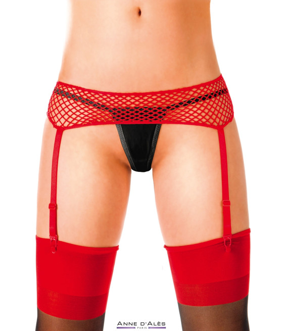 Porte-jarretelles rouge Penelope - Anne d'Alès