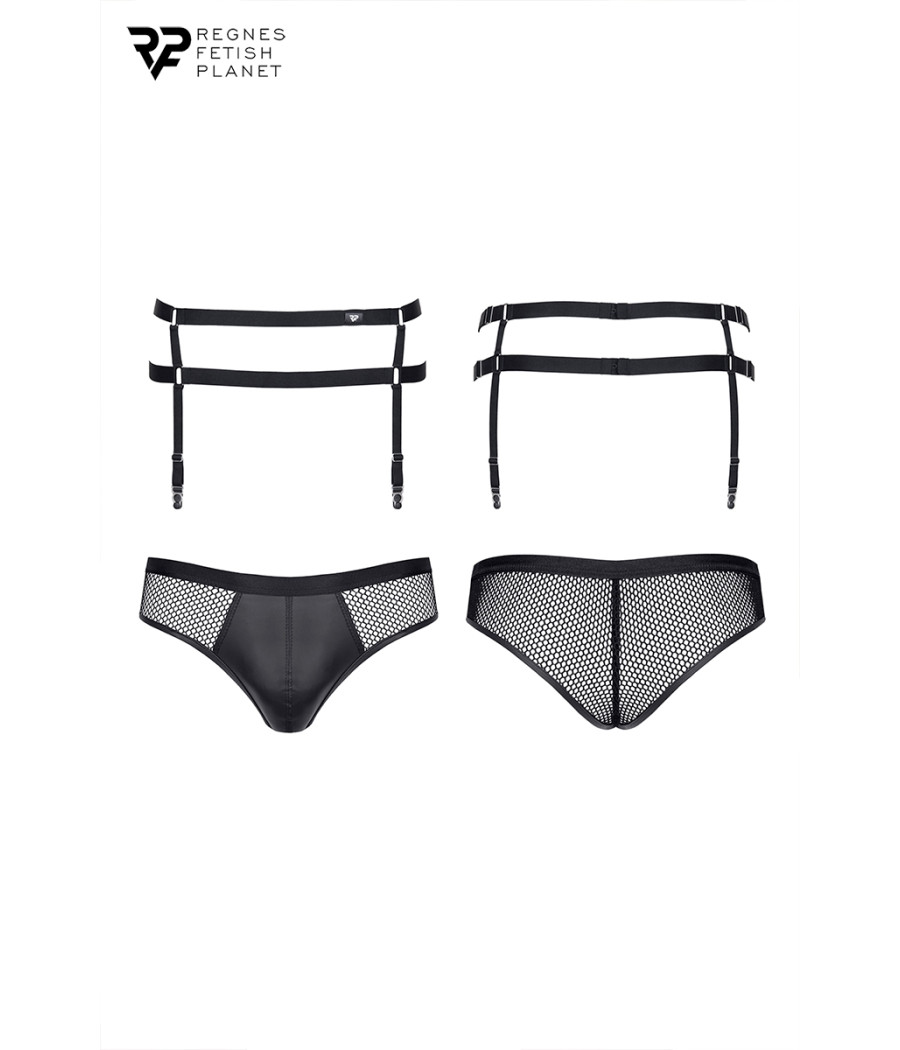 Porte-jarretelles et slip noir - Regnes