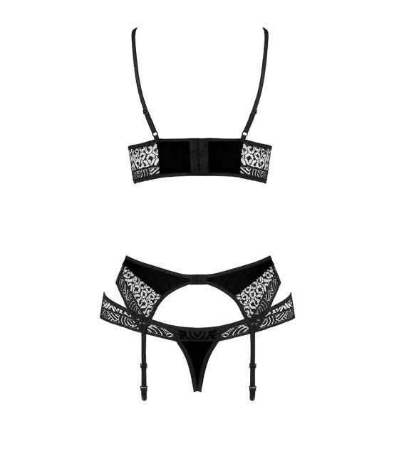 Ensemble à jarretelles Scarlet noir - Passion