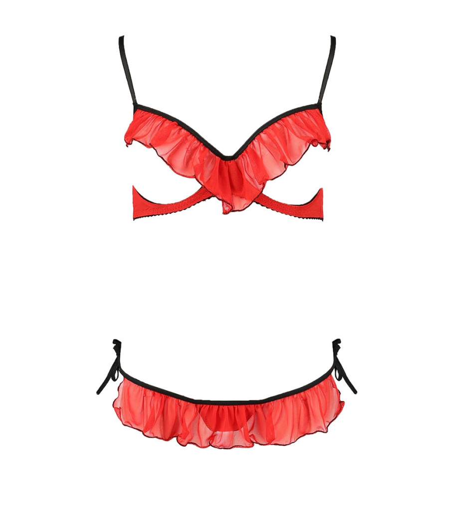 Ensemble lingerie seins nus Cherry - Passion