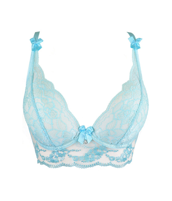 Soutien-gorge dentelle bleu V-10121 - Axami
