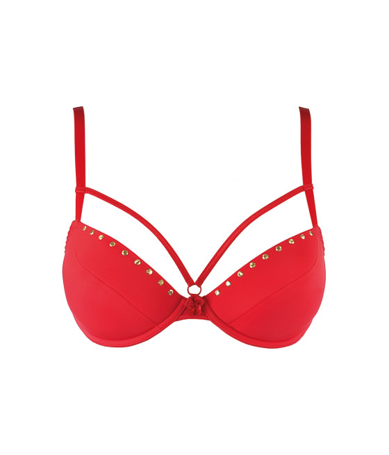 Soutien-gorge push-up rouge V-10351 - Axami