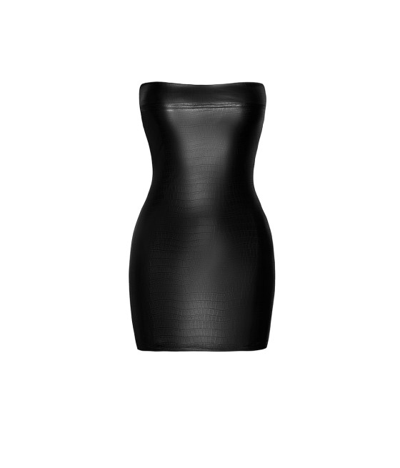 Mini robe bustier Wild F317 wetlook effet croco