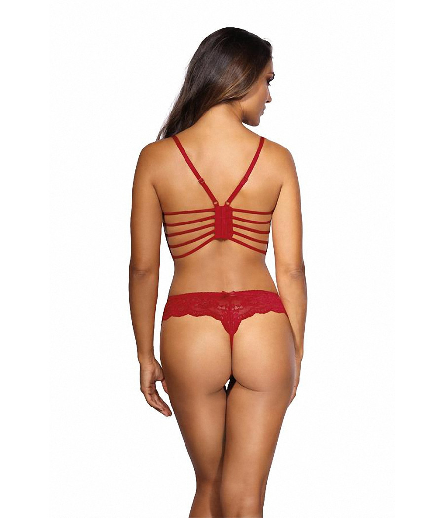 Soutien-gorge dentelle rouge V-9691 - Axami