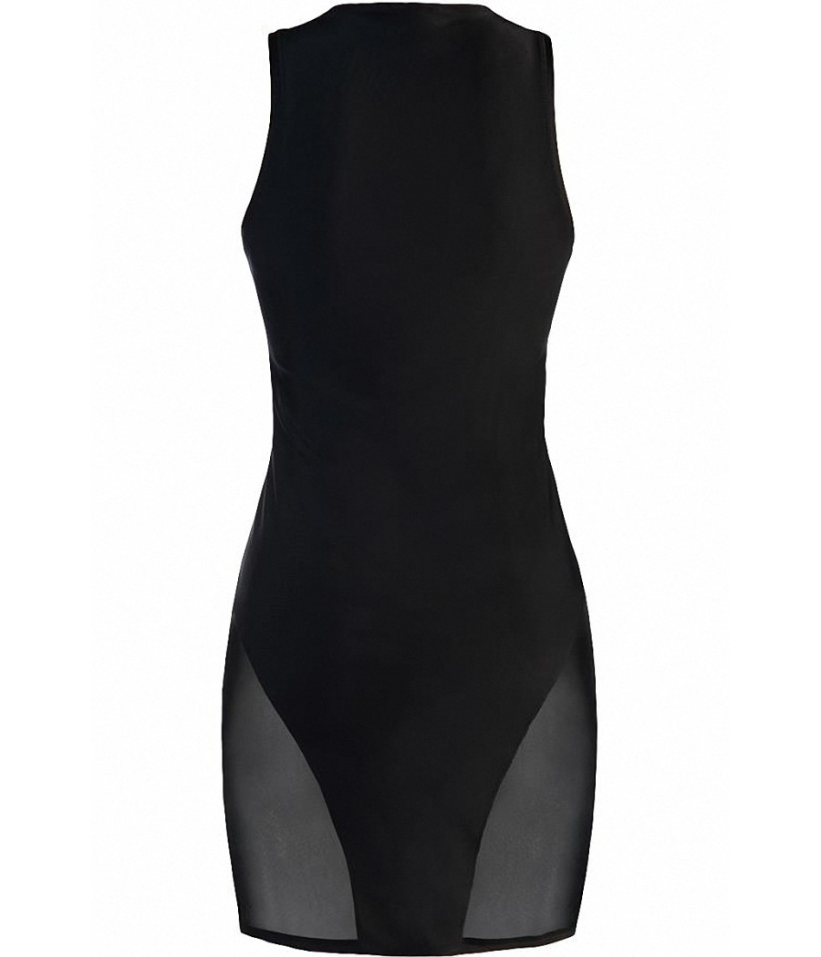 Robe moulante noire V-10619 - Axami