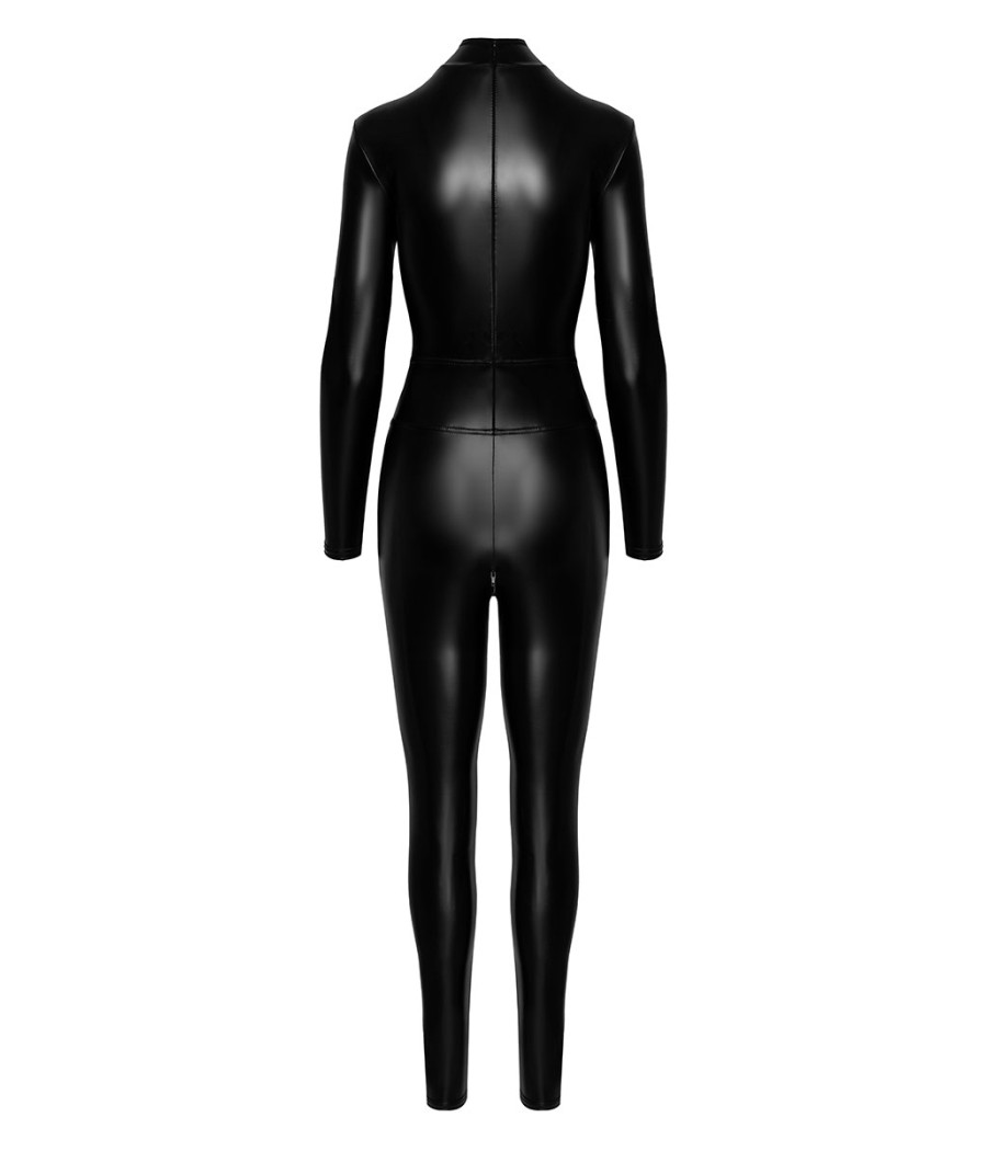 Combinaison intégrale Caged avec anneaux F319 wetlook