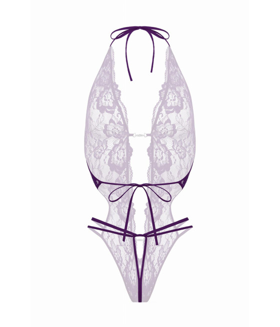 Body string ouvert Renee violet - Christine
