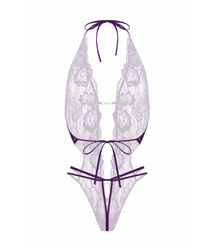 Body string ouvert Renee violet - Christine