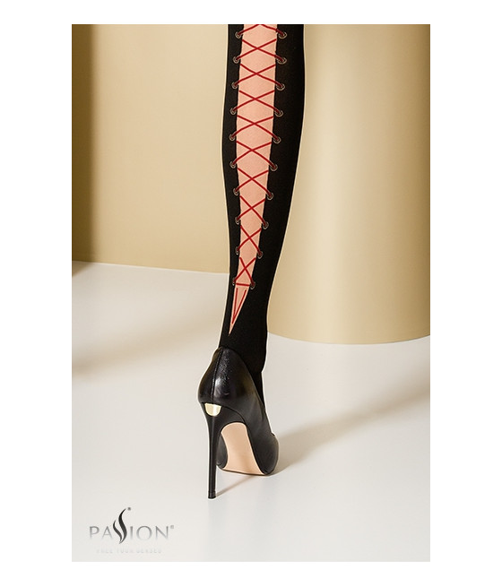 Bas autofixants ST101 Noir et rouge