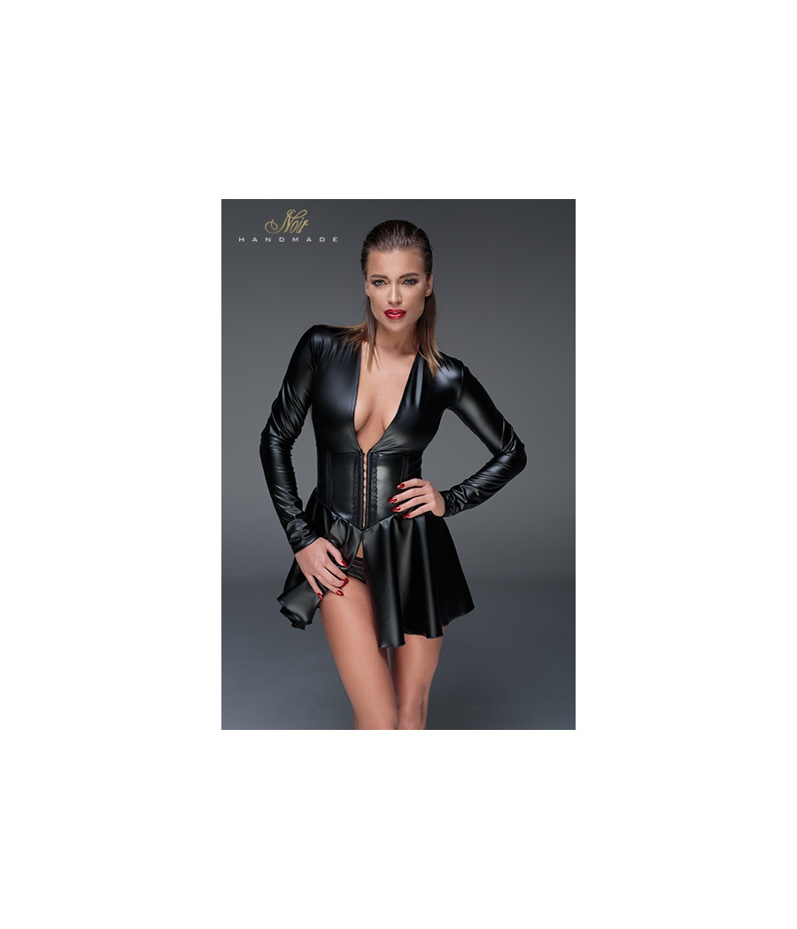 Minirobe corset wet look F154