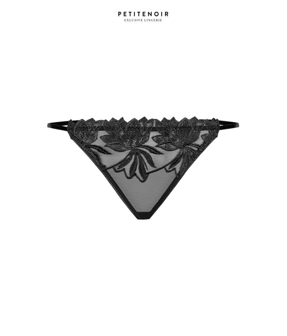 Slip échancré tulle et broderies