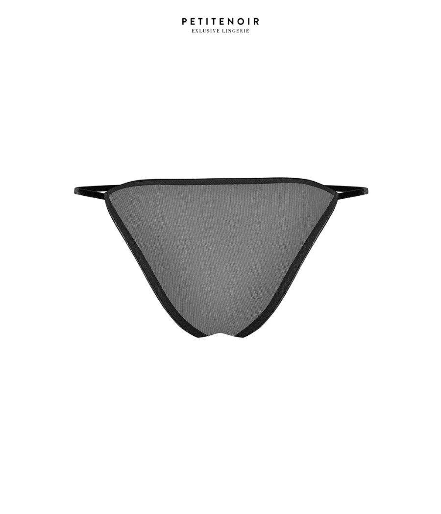 Slip échancré tulle et broderies