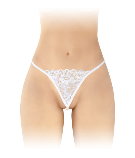 String avec perles Venusina - blanc