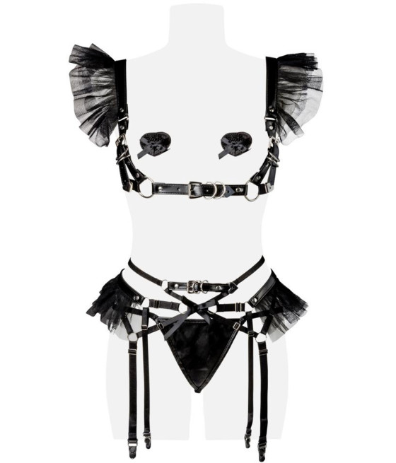 Ensemble burlesque 4 pièces - Grey Velvet