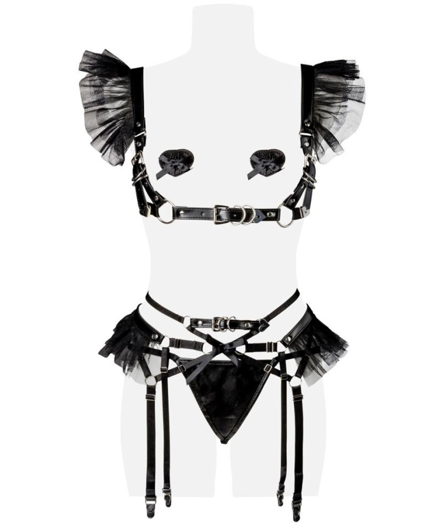 Ensemble burlesque 4 pièces - Grey Velvet