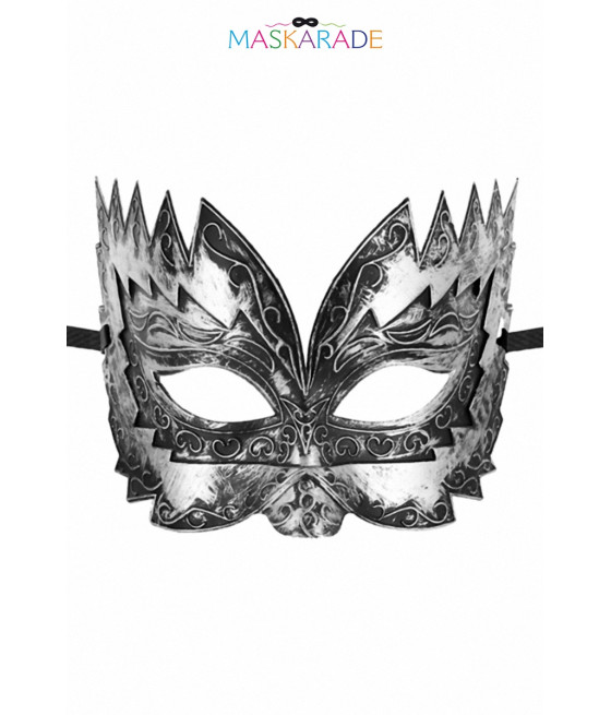 Masque semi-rigide argenté Don Giovanni