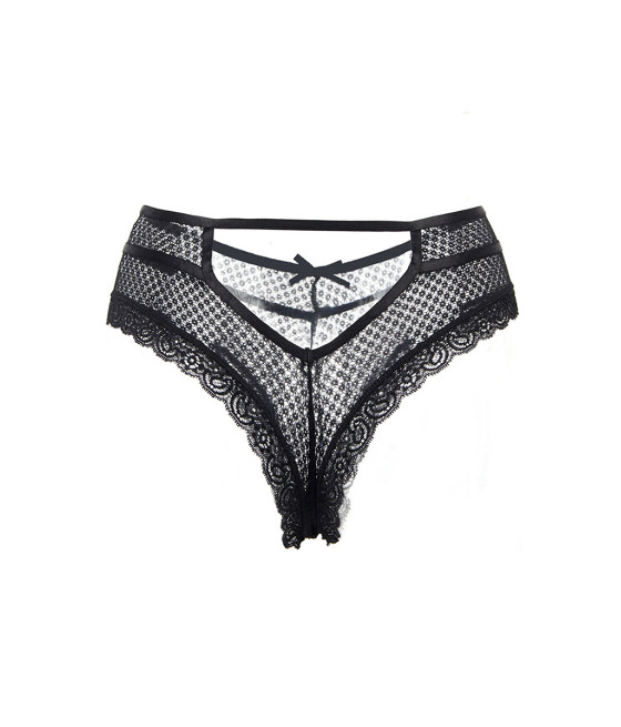Tanga noir dentelle - Paris Hollywood