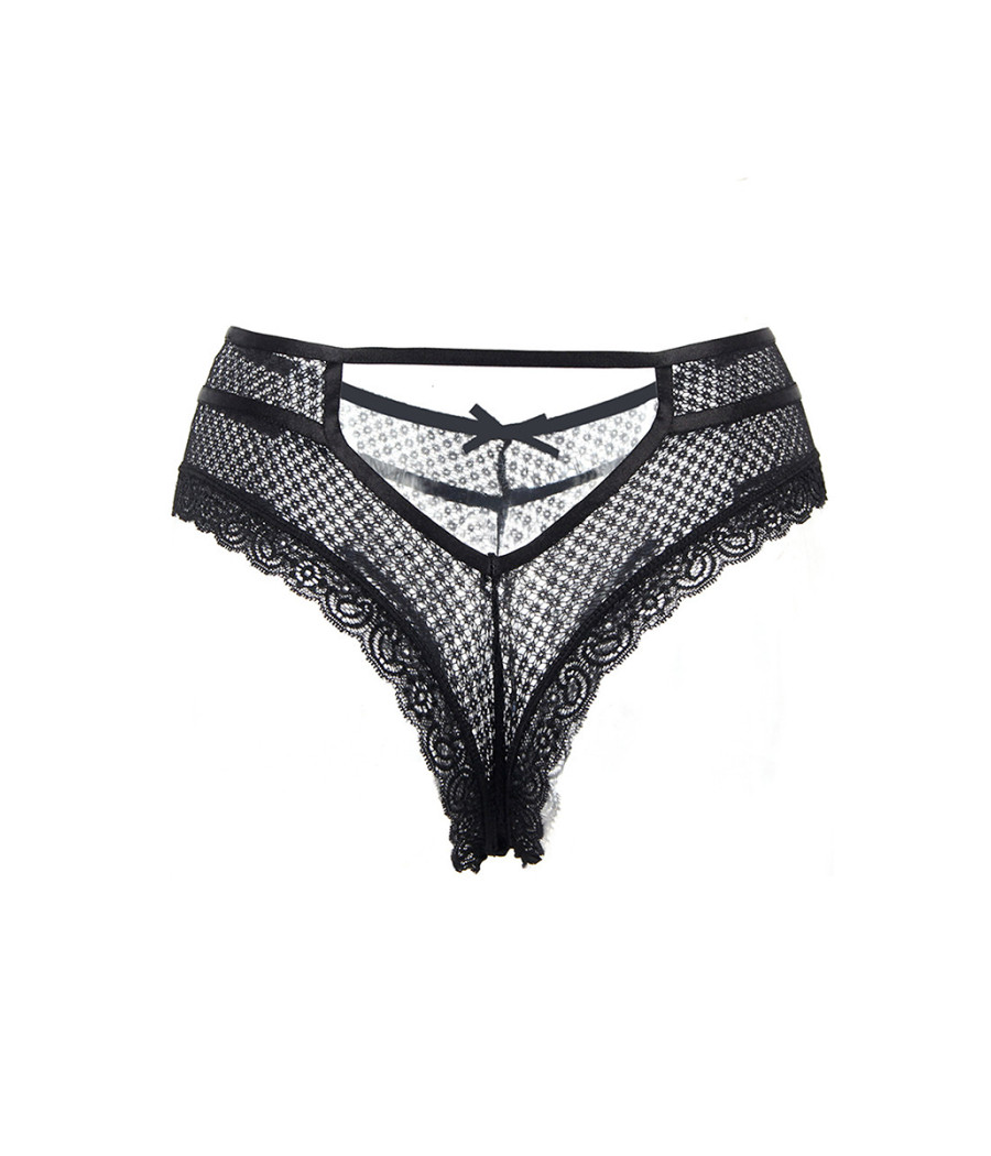 Tanga noir dentelle - Paris Hollywood