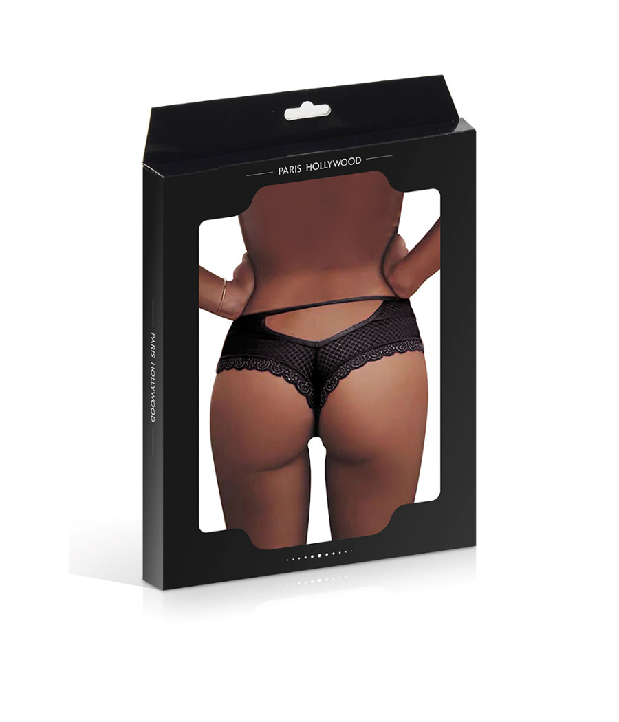 Tanga noir dentelle - Paris Hollywood