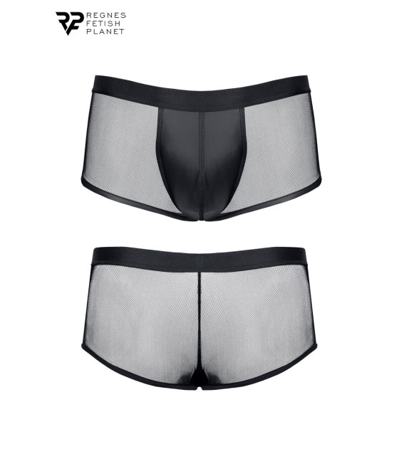 Boxer noir wetlook et mesh - Regnes