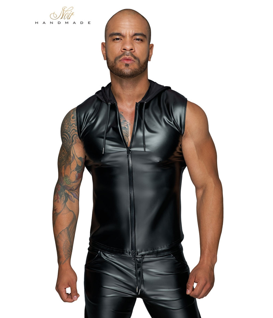 Veste à capuche sans manches H062