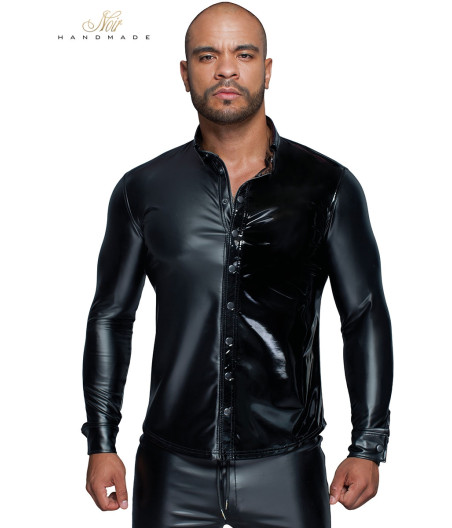 Chemise wetlook et vinyle H064