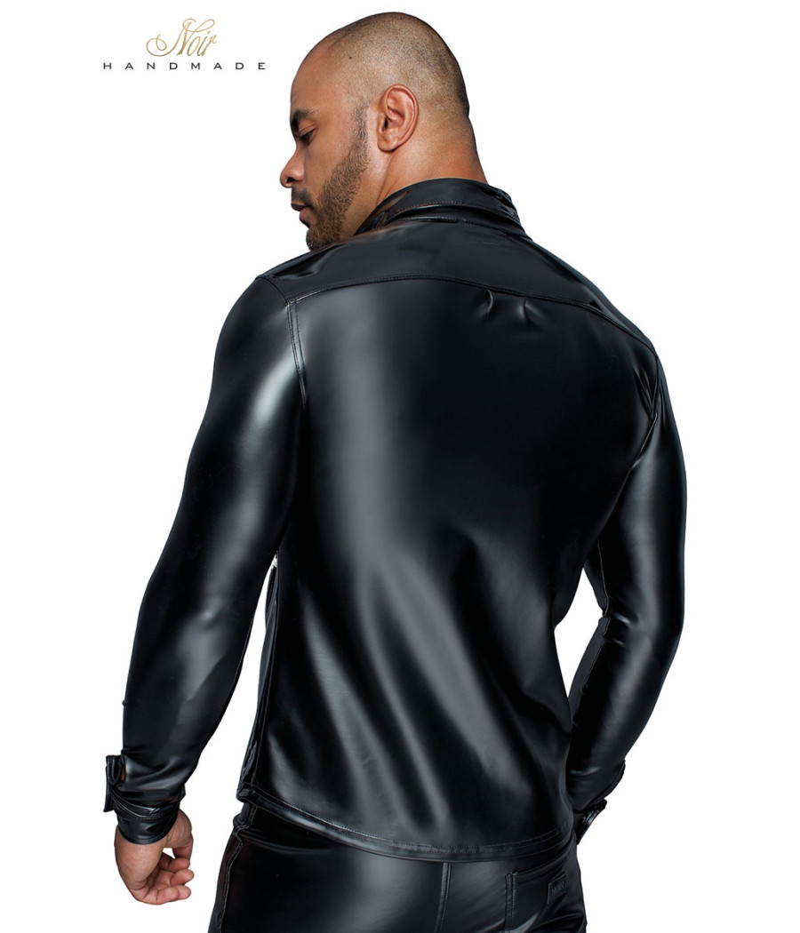 Chemise wetlook et vinyle H064