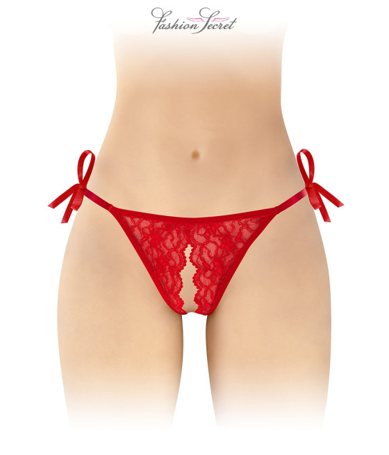 String rouge ouvert à nouer Stella - Fashion Secret