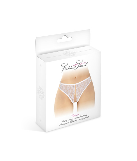 String blanc ouvert Victoria - Fashion Secret