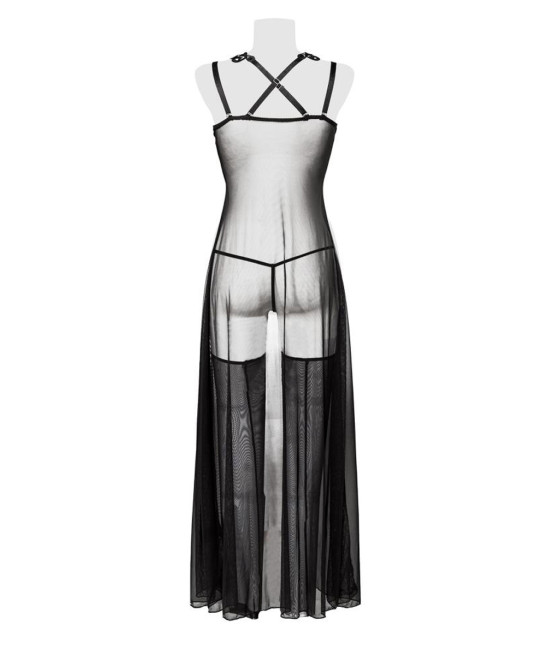 Set déshabillé tulle et dentelle 2 pièces - Grey Velvet