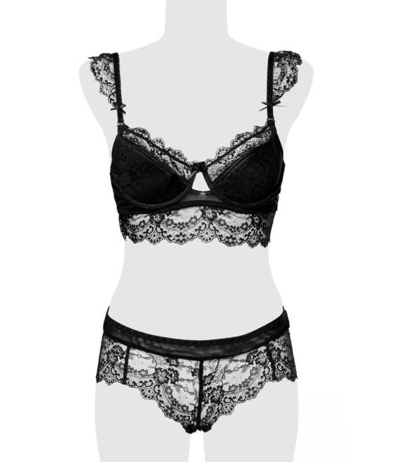 Ensemble culotte et balconnet dentelle - Grey Velvet